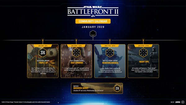 Battlefront II Community Kalender Januar 2020