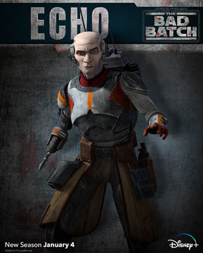 The Bad Batch Charakterposter: Echo