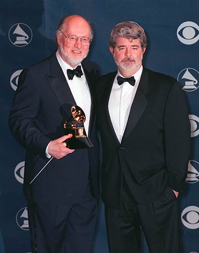 George Lucas 1999 mit John Williams bei den Grammys