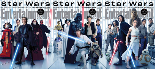 Entertainment Weekly spendiert Star Wars: Der Aufstieg Skywalkers drei Titelbilder für das Ende von drei Trilogien