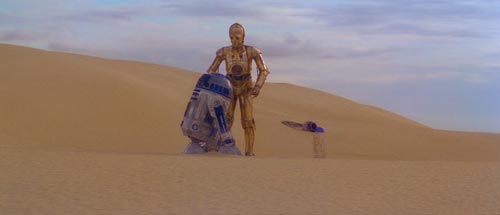 Schon seit dem ersten Drehbuch nur unfreiwillige Helden: 3PO und R2-D2