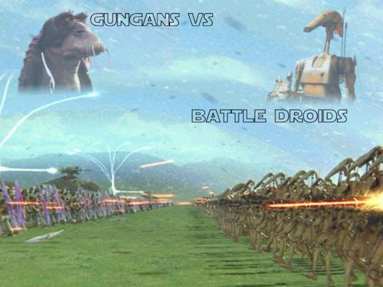 Gungans vs. Battle Droids