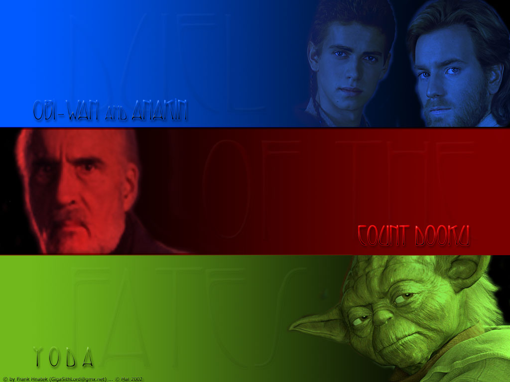 Obi-Wan, Anakin, Count Dooku, Yoda
